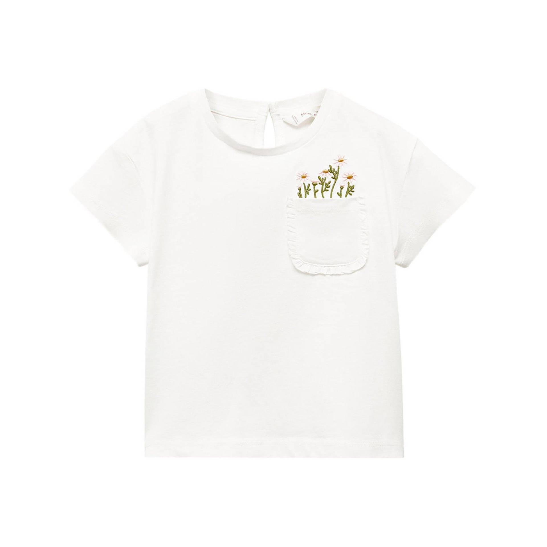 T-shirt, Kurzarm Unisex Offwhite 3-4A von MANGO BABY