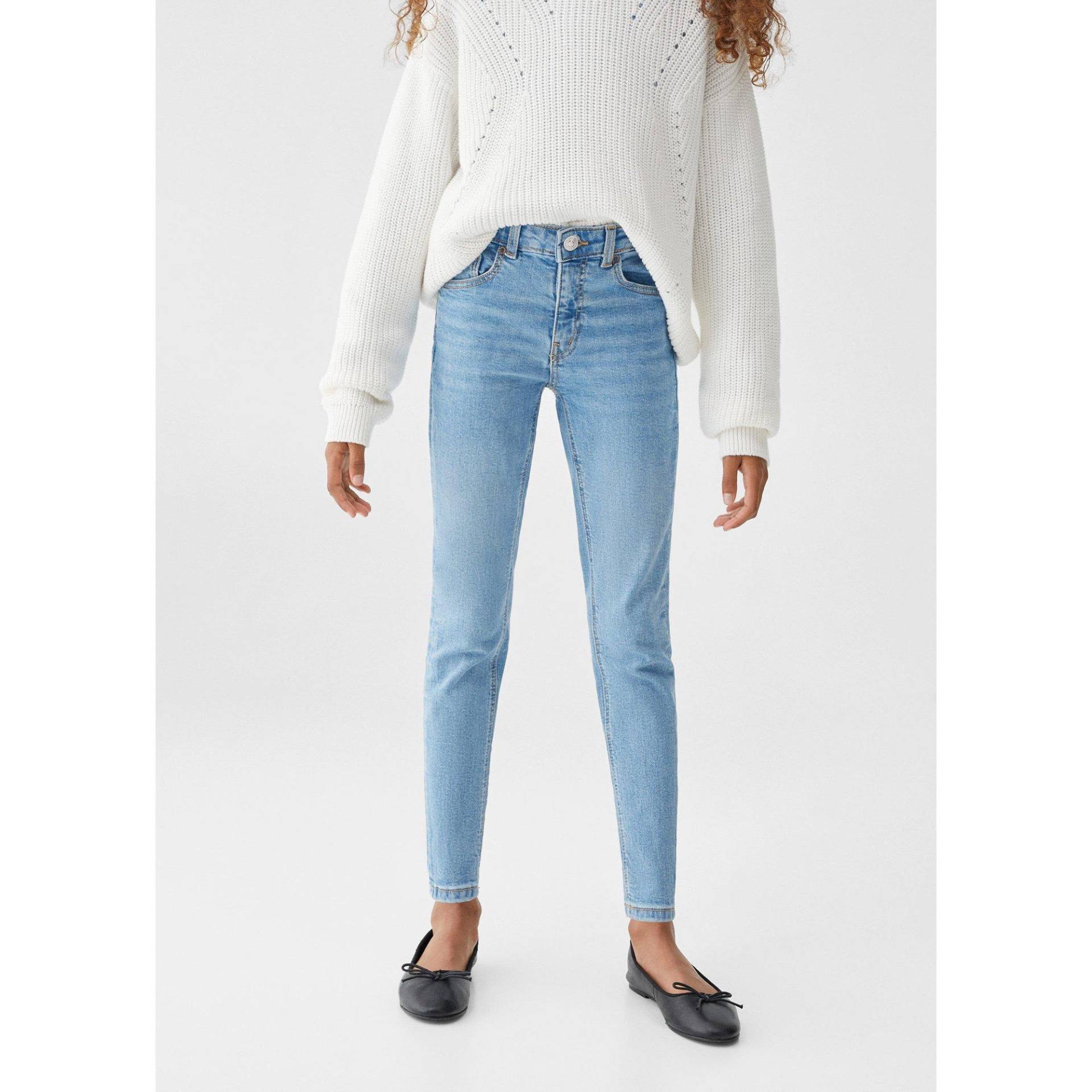 Jeans, Skinny Fit Mädchen Medium Stoned 12A von MANGO Kids