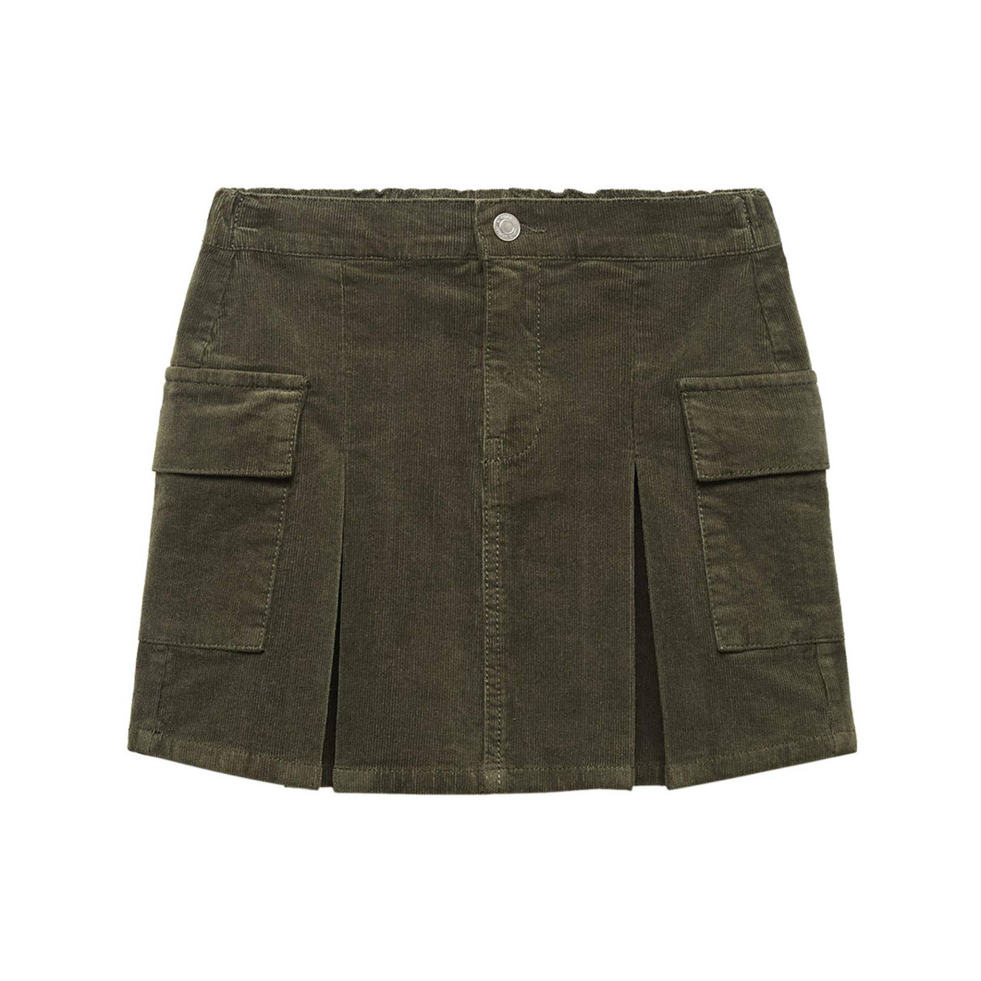 Midi Rock Mädchen Khaki 6A von MANGO Kids