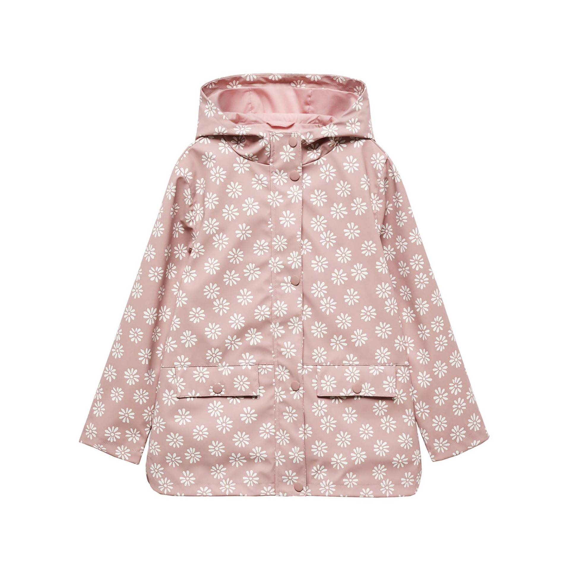 Regenjacke Mit Kapuze Mädchen Pink 6A von MANGO Kids