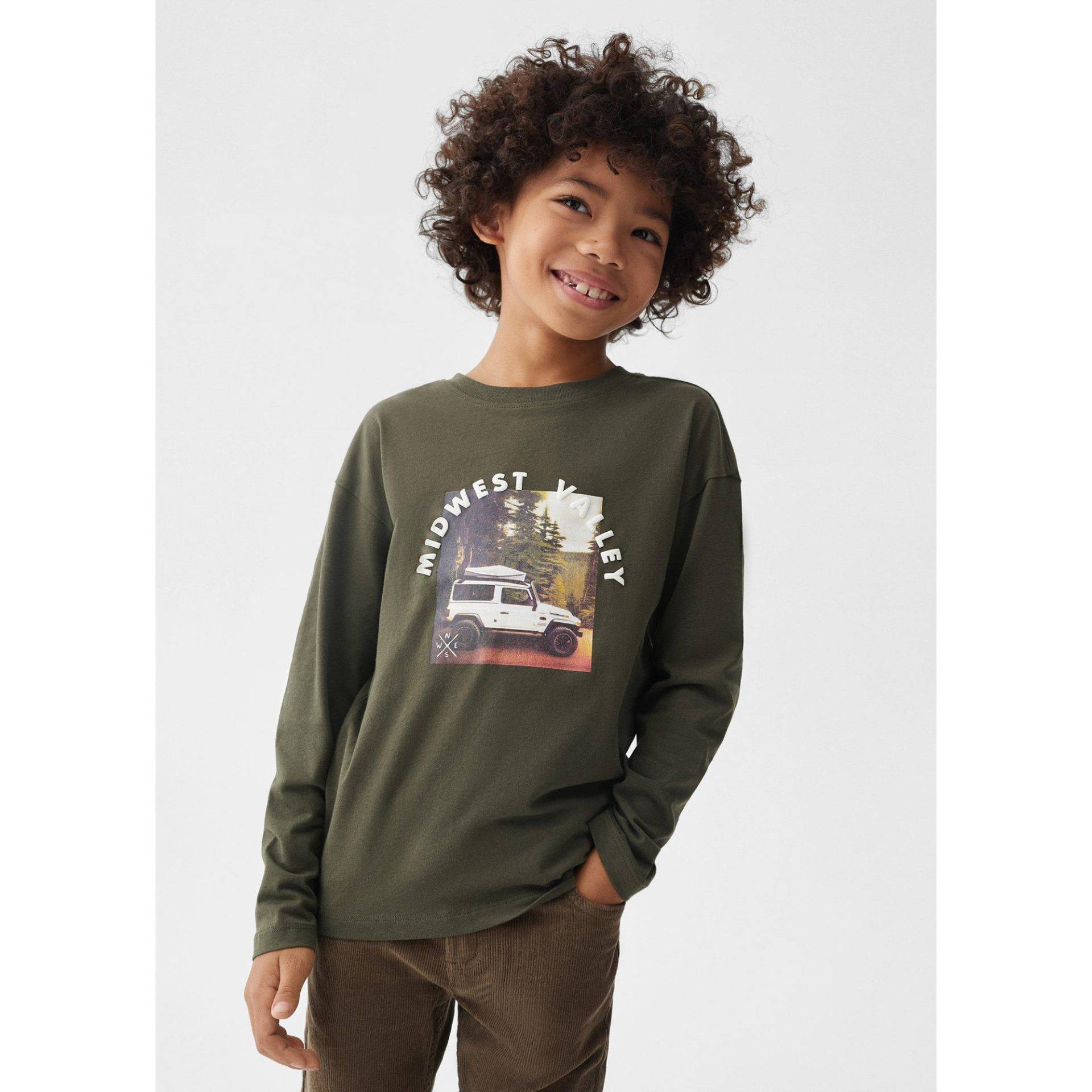 T-shirt, Langarm Jungen Khaki 6A von MANGO Kids