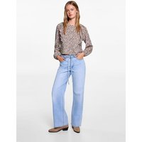 Geraffte Bluse mit Volantärmel von MANGO TEEN