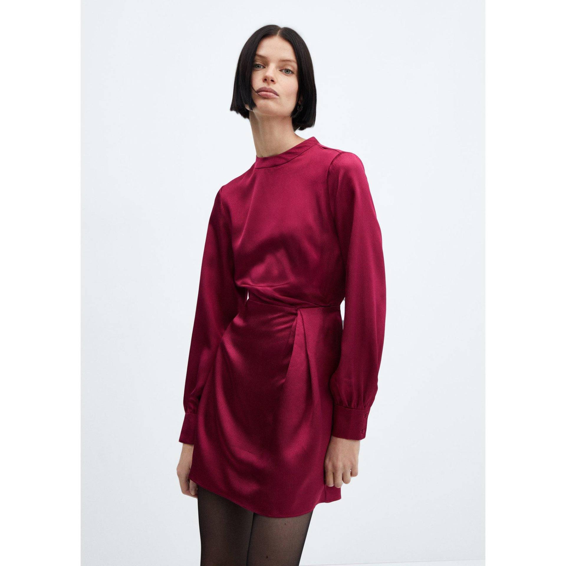 Kleid Damen Dunkelrot XL von MANGO