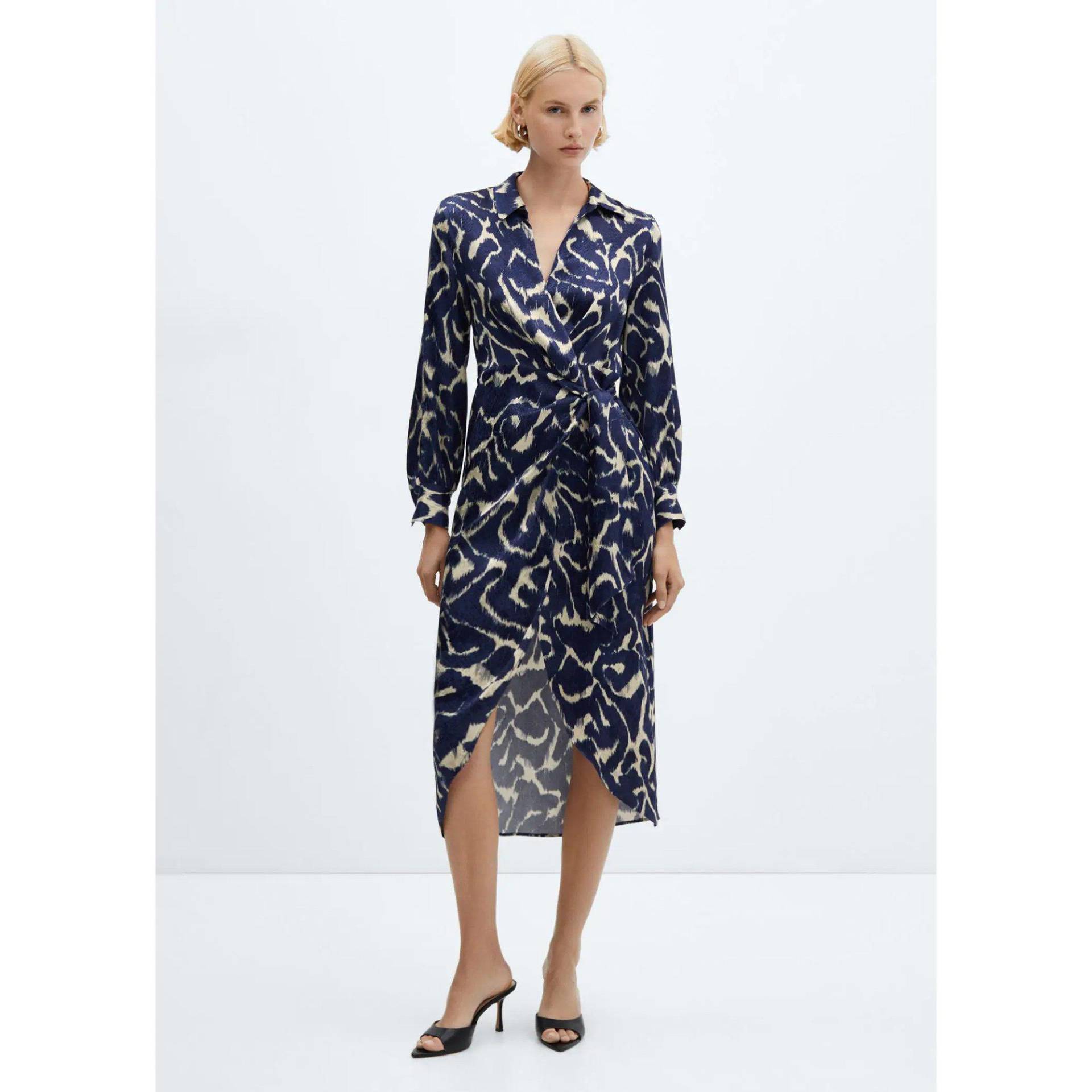 Kleid Damen Mittelblau XS von MANGO