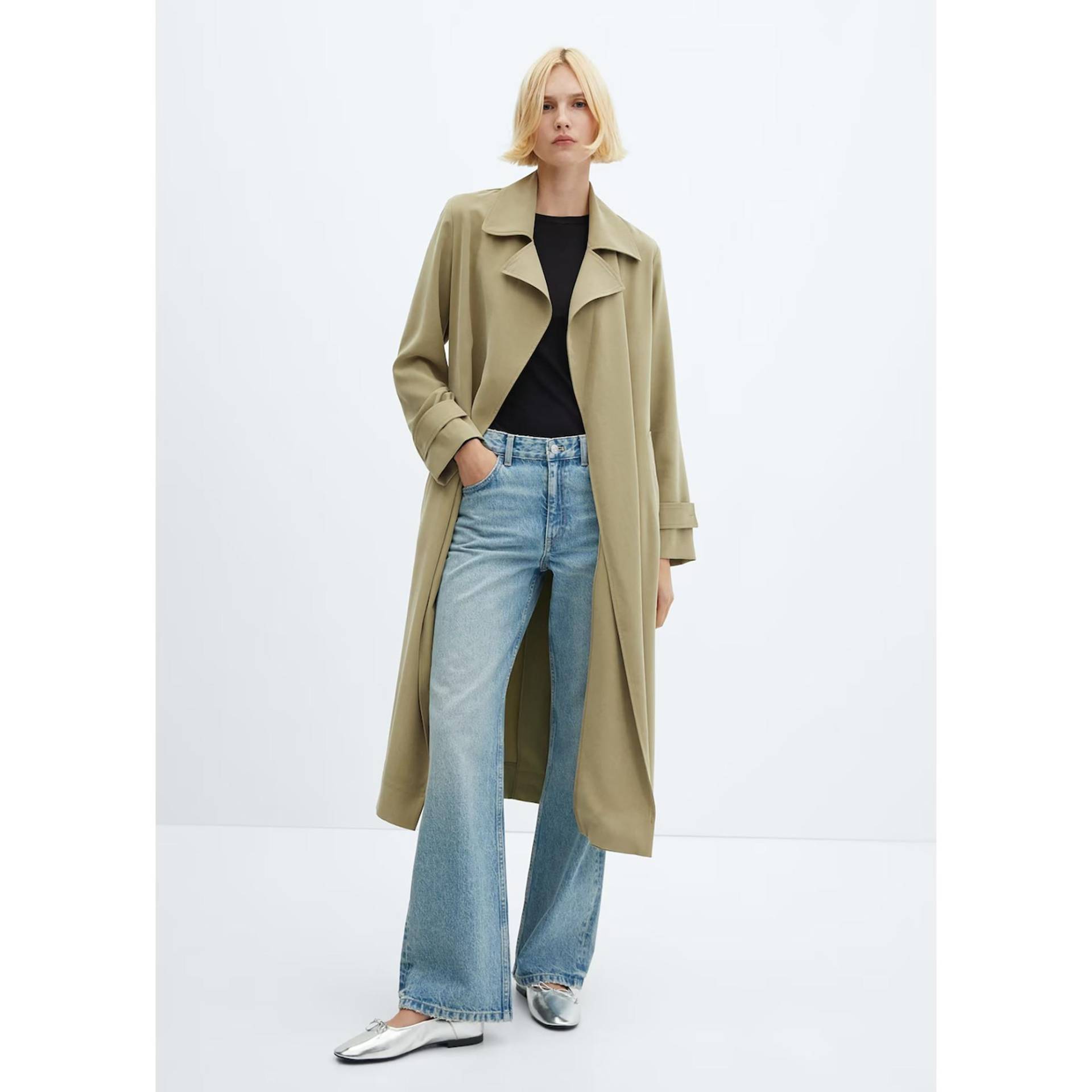 Trenchcoat Damen Khaki S von MANGO