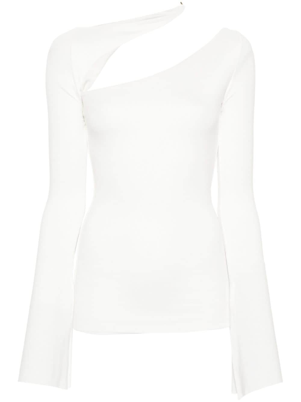 MANURI Sandy cut out-detail blouse - White von MANURI