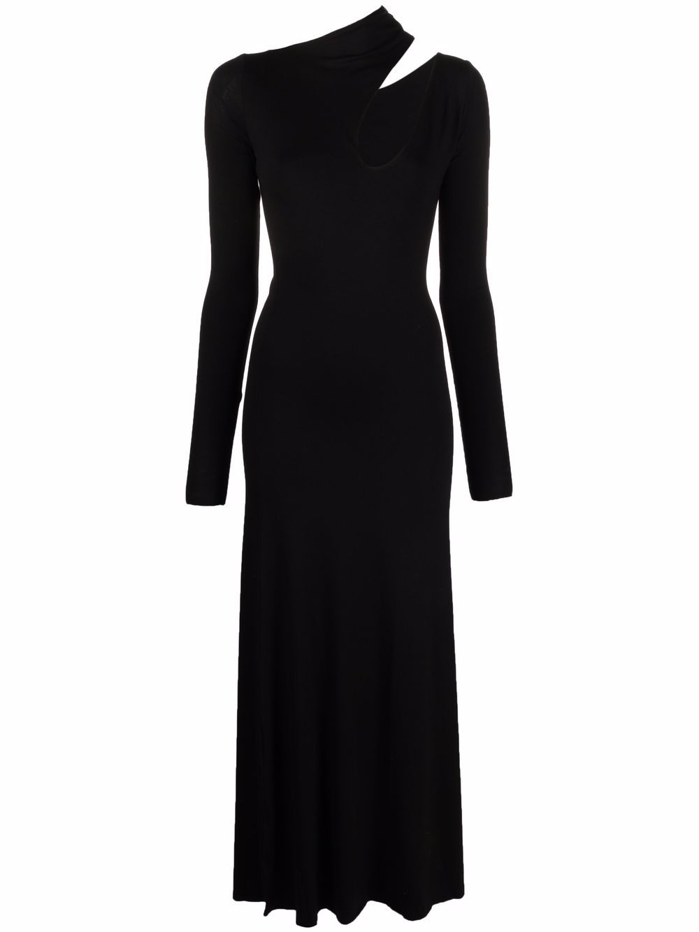 MANURI cut-out detail long-sleeve dress - Black von MANURI