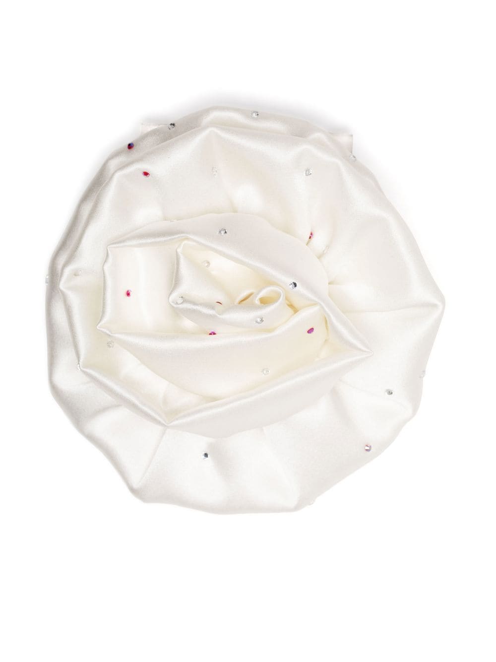 MANURI floral-detail silk brooch - White von MANURI