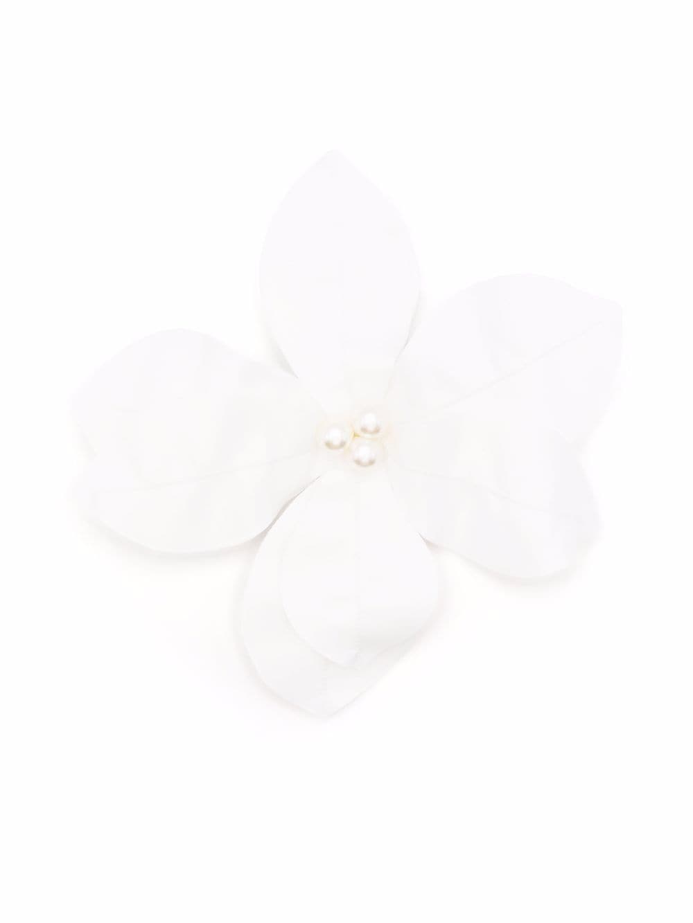 MANURI large flower brooch - White von MANURI