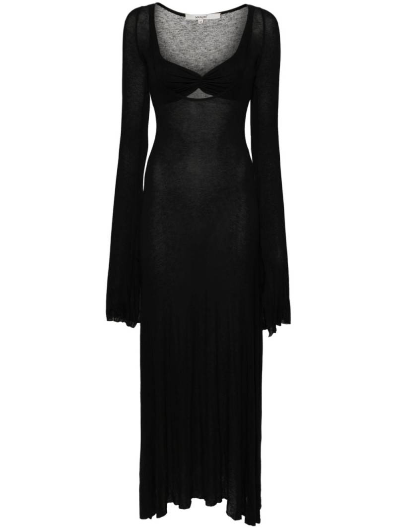 MANURI mélange long-sleeve maxi dress - Black von MANURI
