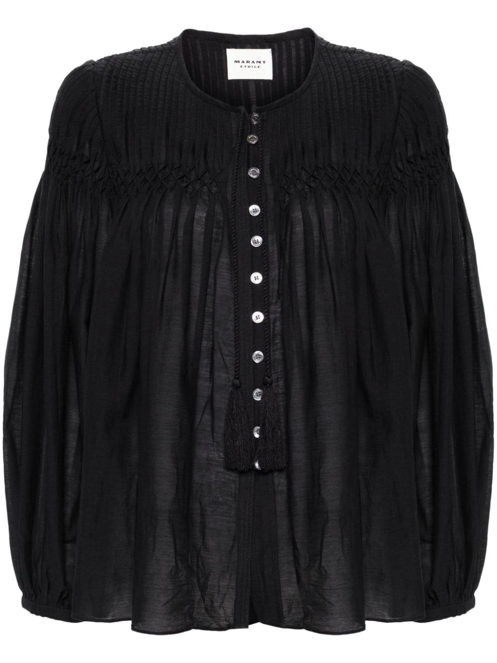 MARANT ÉTOILE Abadi plissé blouse - Black von MARANT ÉTOILE