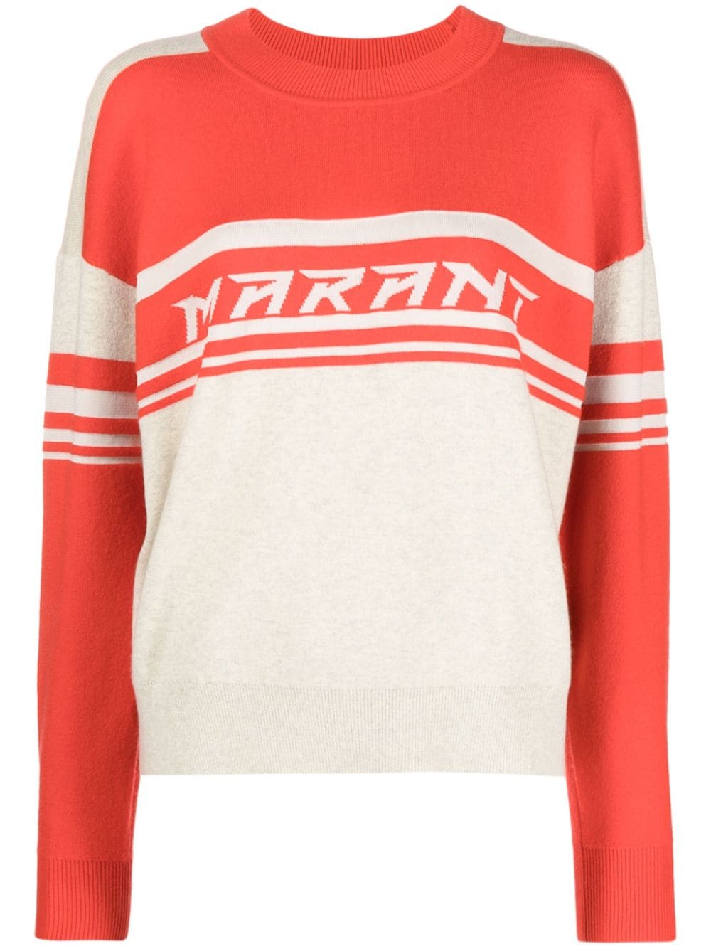 MARANT ÉTOILE Callie intarsia-knit logo jumper - Orange von MARANT ÉTOILE