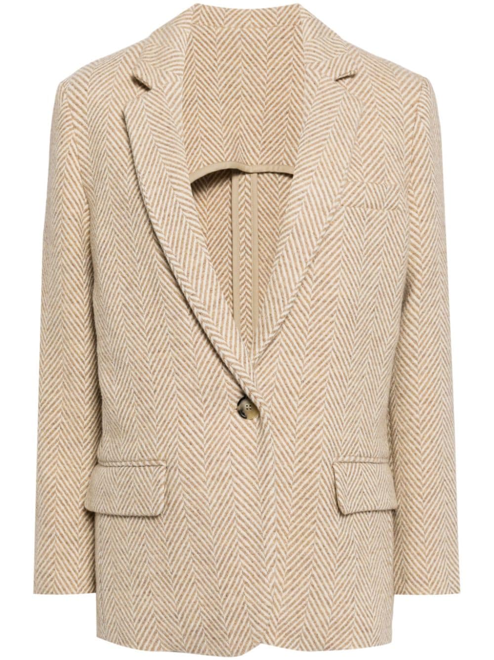 MARANT ÉTOILE Charlyne herringbone wool blazer - Neutrals von MARANT ÉTOILE