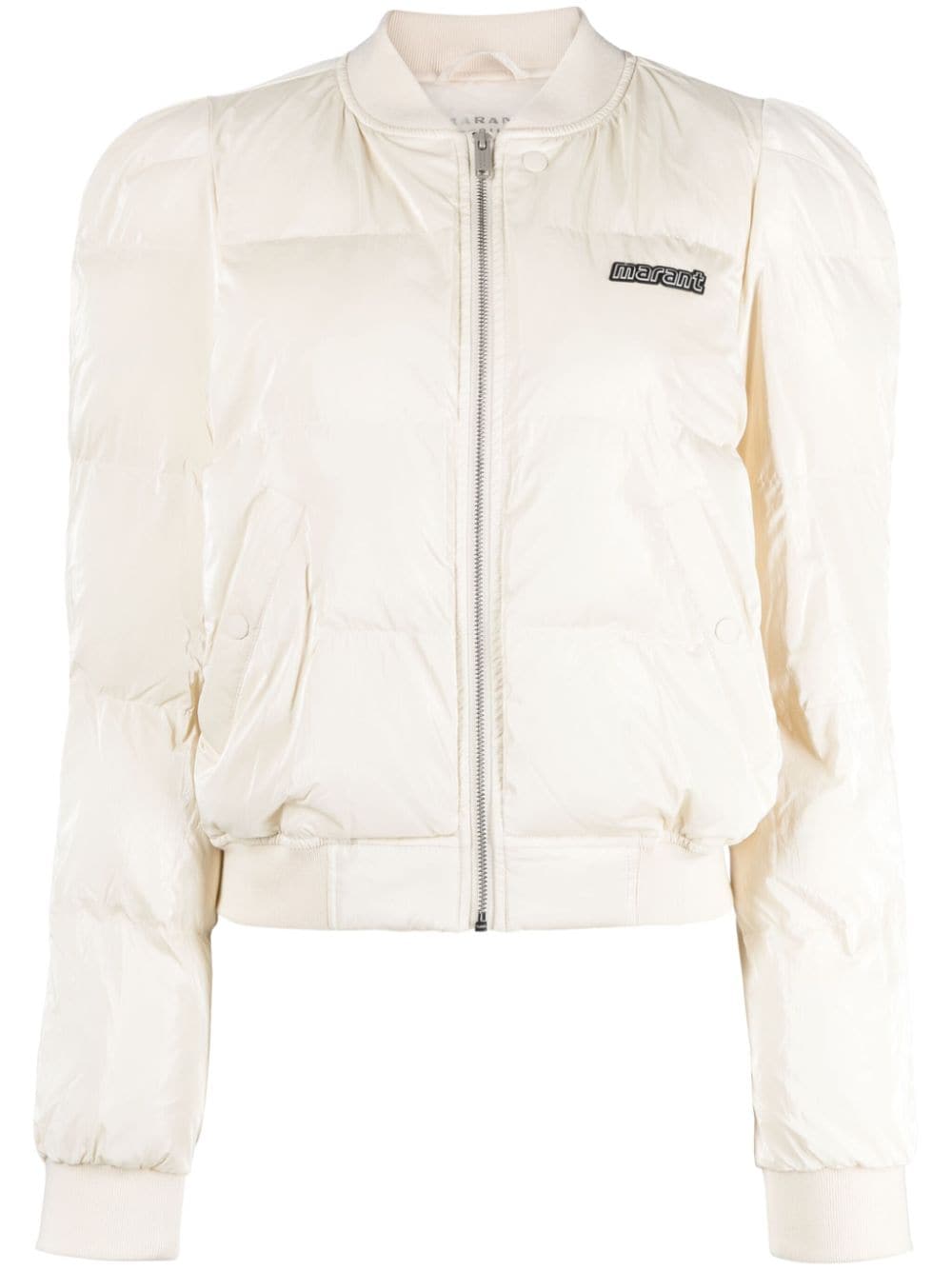 MARANT ÉTOILE Cody logo-patch padded jacket - Neutrals von MARANT ÉTOILE