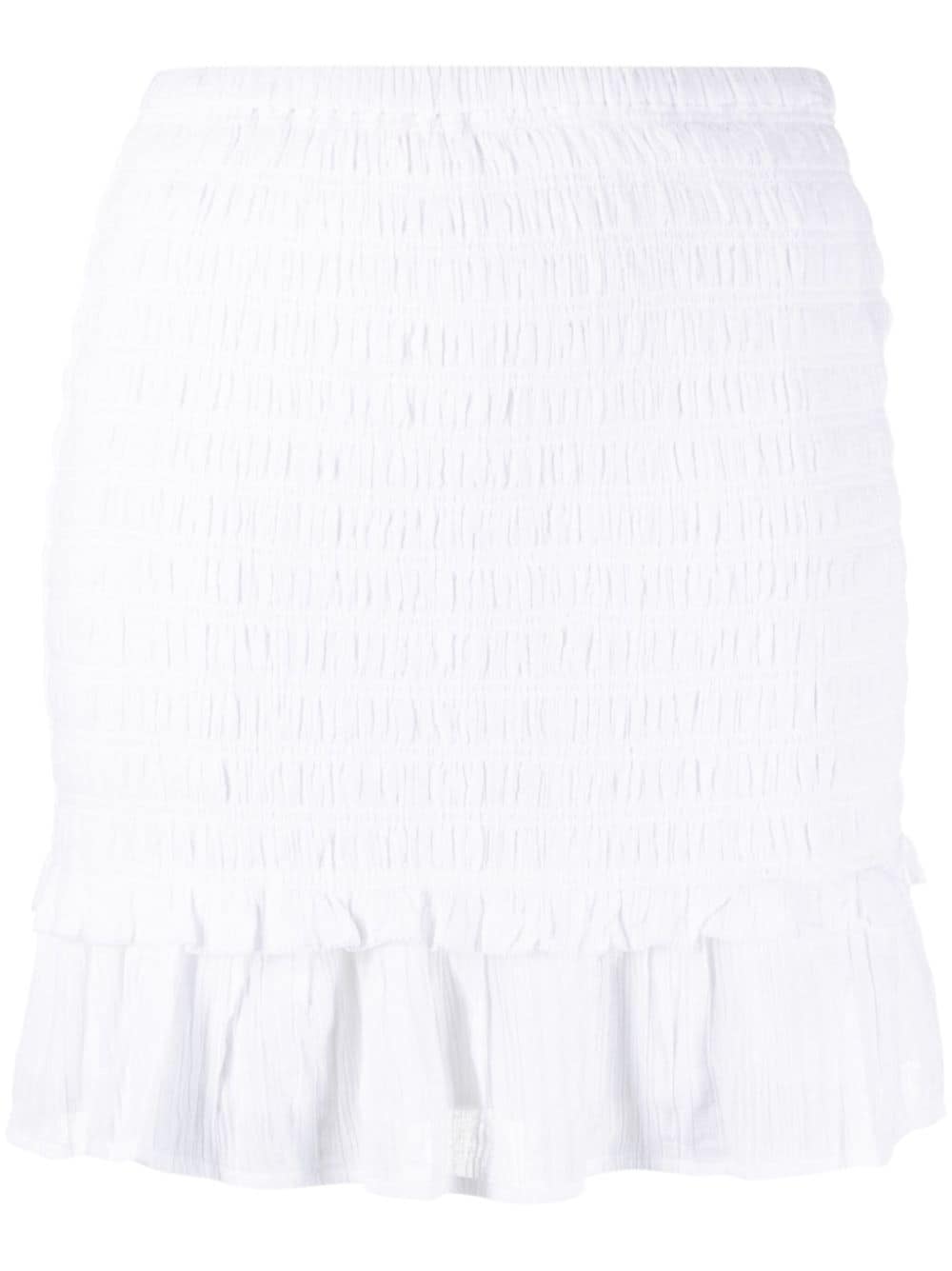 MARANT ÉTOILE Dorela smocked miniskirt - White von MARANT ÉTOILE