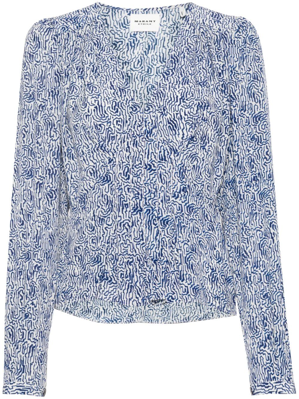 MARANT ÉTOILE Eddy abstract-print blouse - Blue von MARANT ÉTOILE
