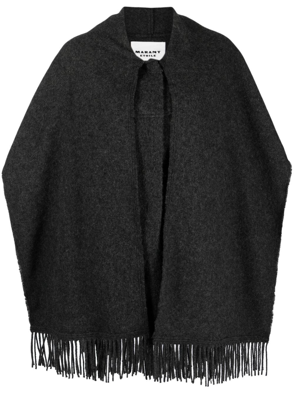 MARANT ÉTOILE Faty fringed cape - Grey von MARANT ÉTOILE