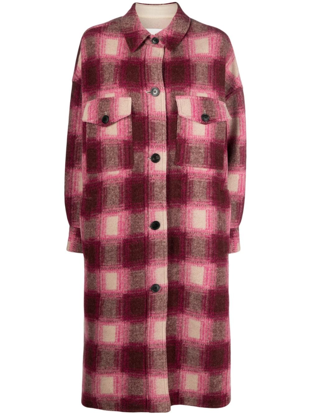 MARANT ÉTOILE Fontizi checked coat - Pink von MARANT ÉTOILE