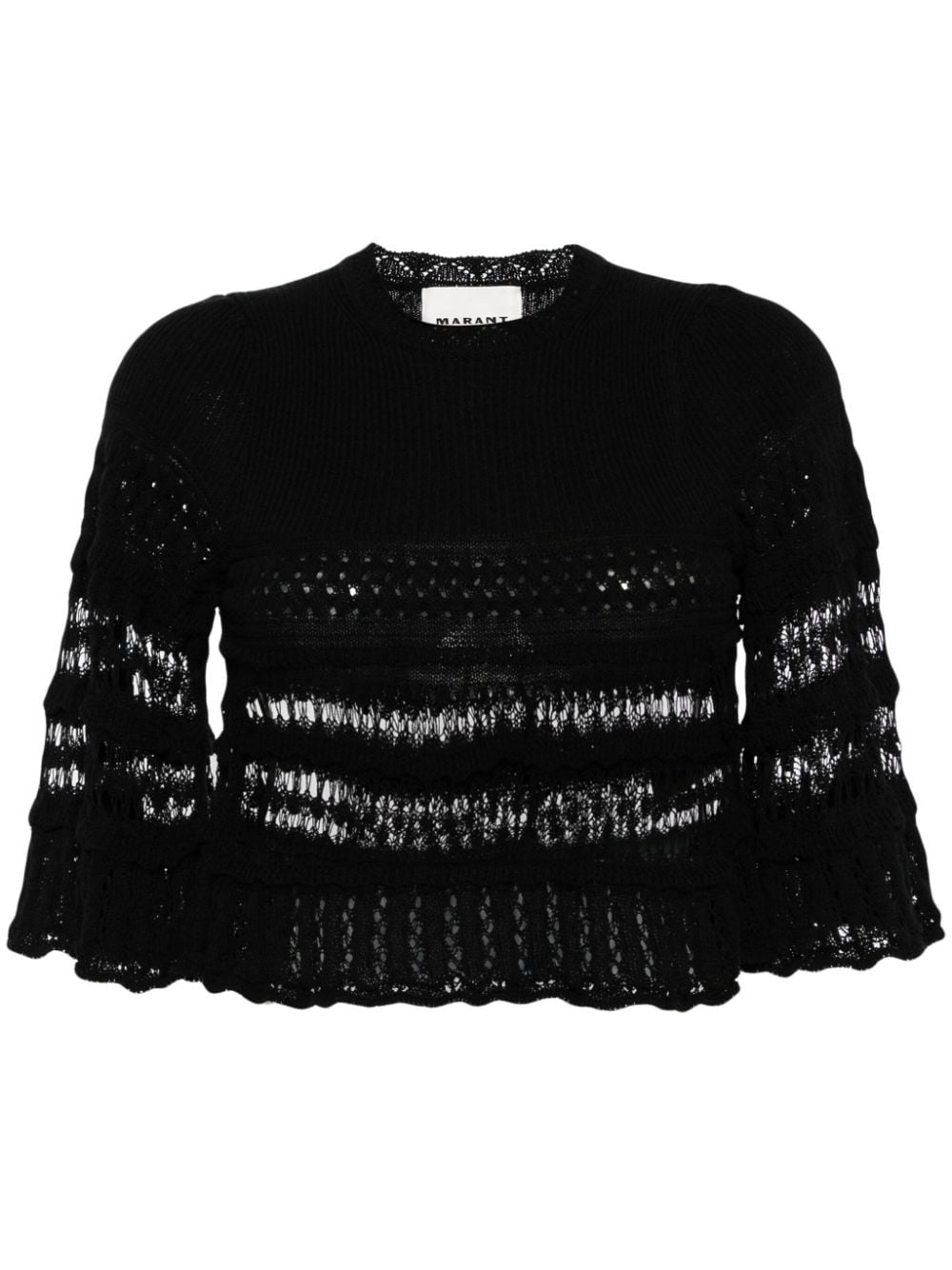 MARANT ÉTOILE Frizy crochet-knit top - Black von MARANT ÉTOILE