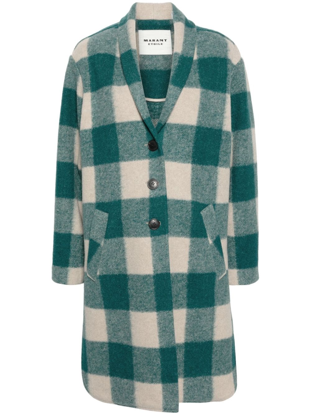 MARANT ÉTOILE Gabriel checked felted coat - Green von MARANT ÉTOILE