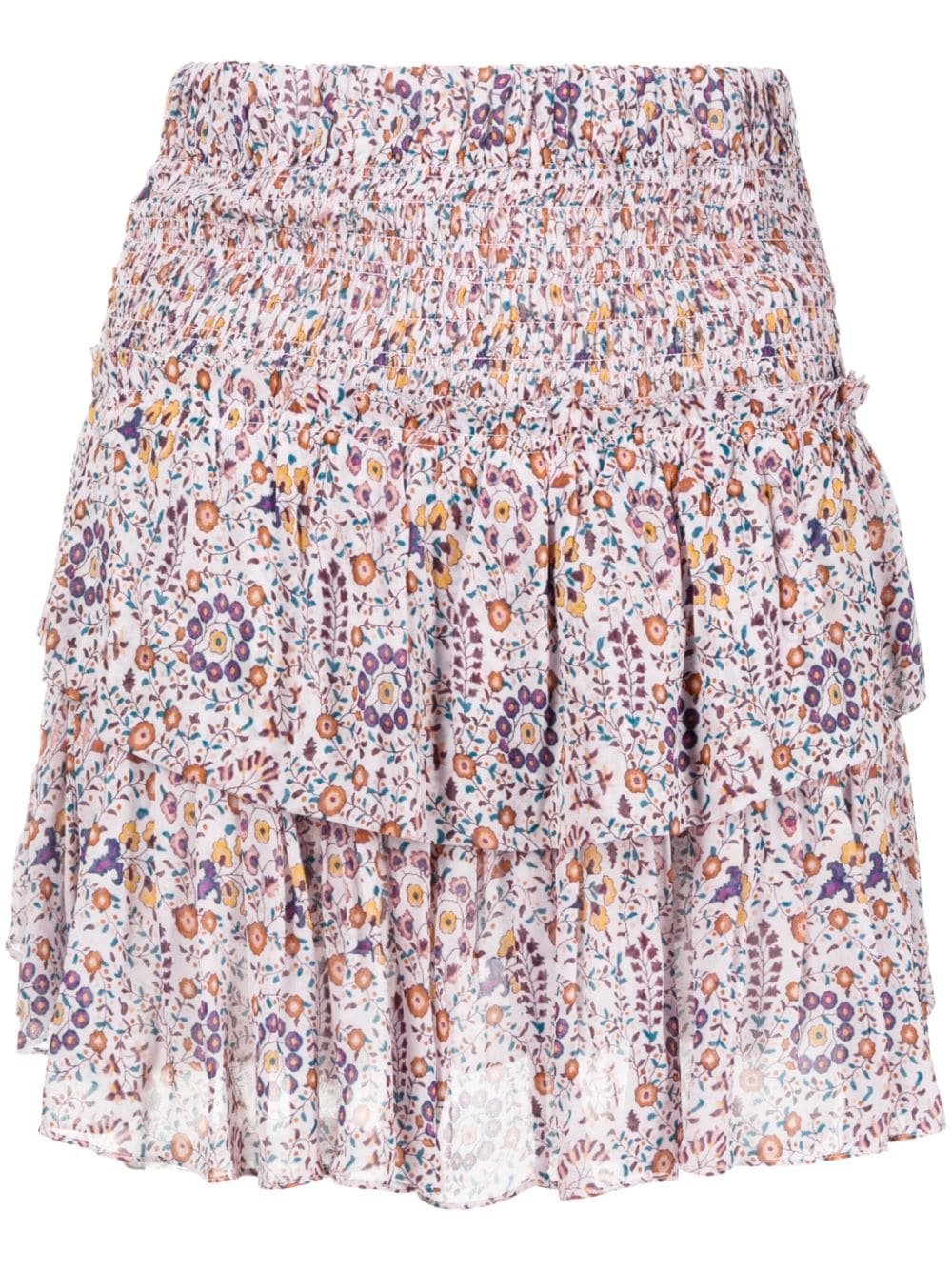 MARANT ÉTOILE Hilari floral-print smocked miniskirt - Pink von MARANT ÉTOILE