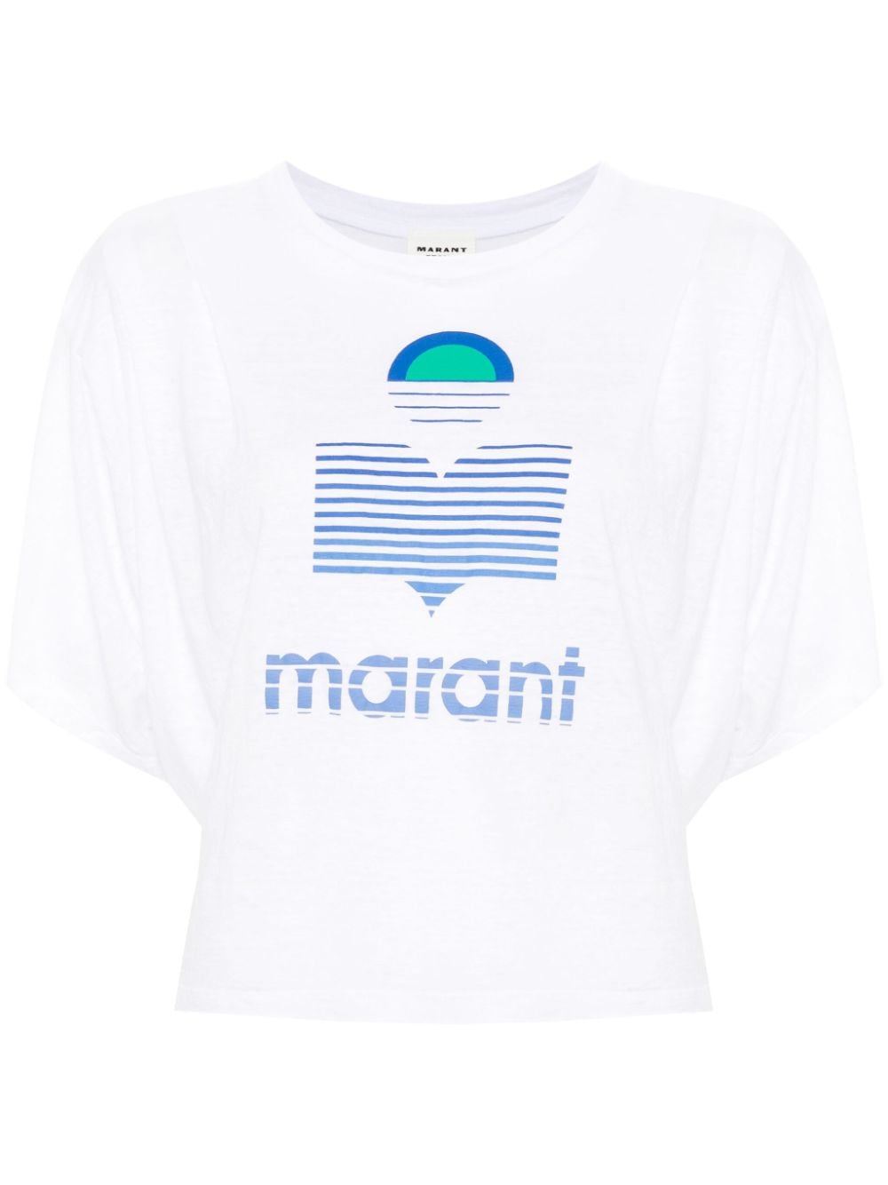 MARANT ÉTOILE Kyanza linen T-shirt - White von MARANT ÉTOILE