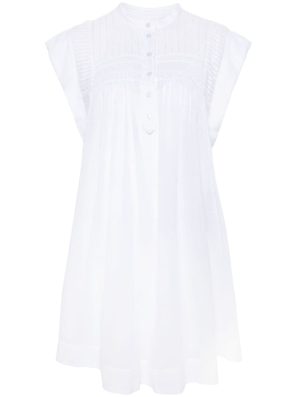 MARANT ÉTOILE Leazali pintuck midi dress - White von MARANT ÉTOILE