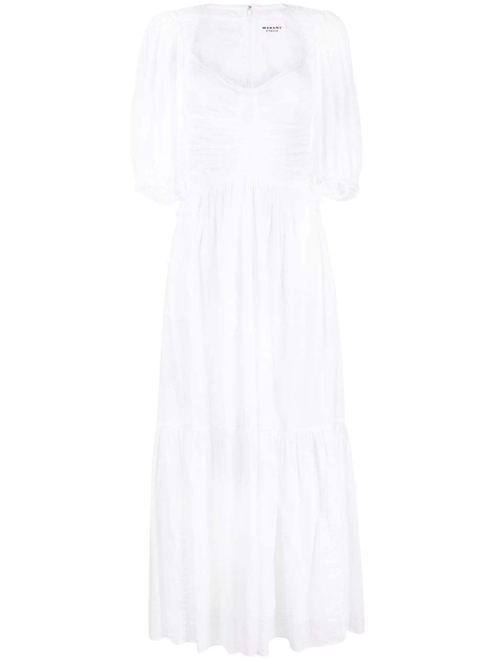 MARANT ÉTOILE Leoniza gathered midi dress - White von MARANT ÉTOILE