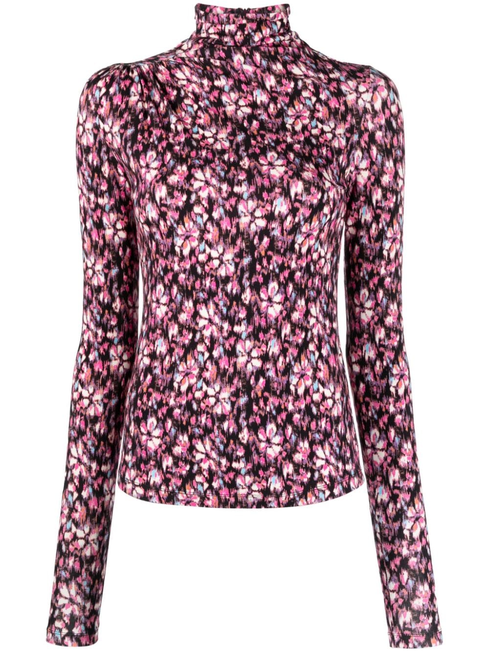 MARANT ÉTOILE Lou high-neck floral-print top - Black von MARANT ÉTOILE