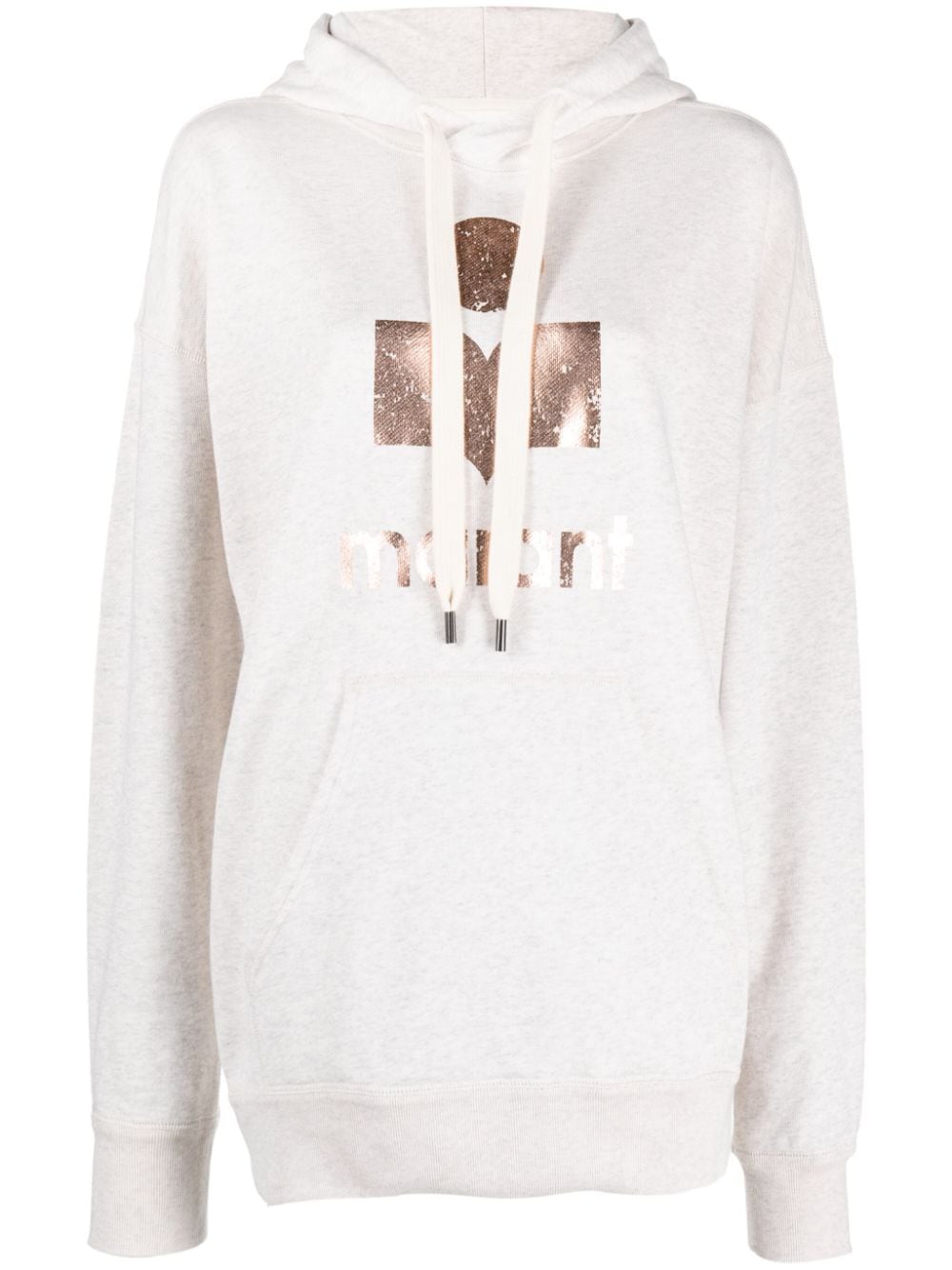 MARANT ÉTOILE Mansel logo-print drop-shoulder hoodie - Neutrals von MARANT ÉTOILE
