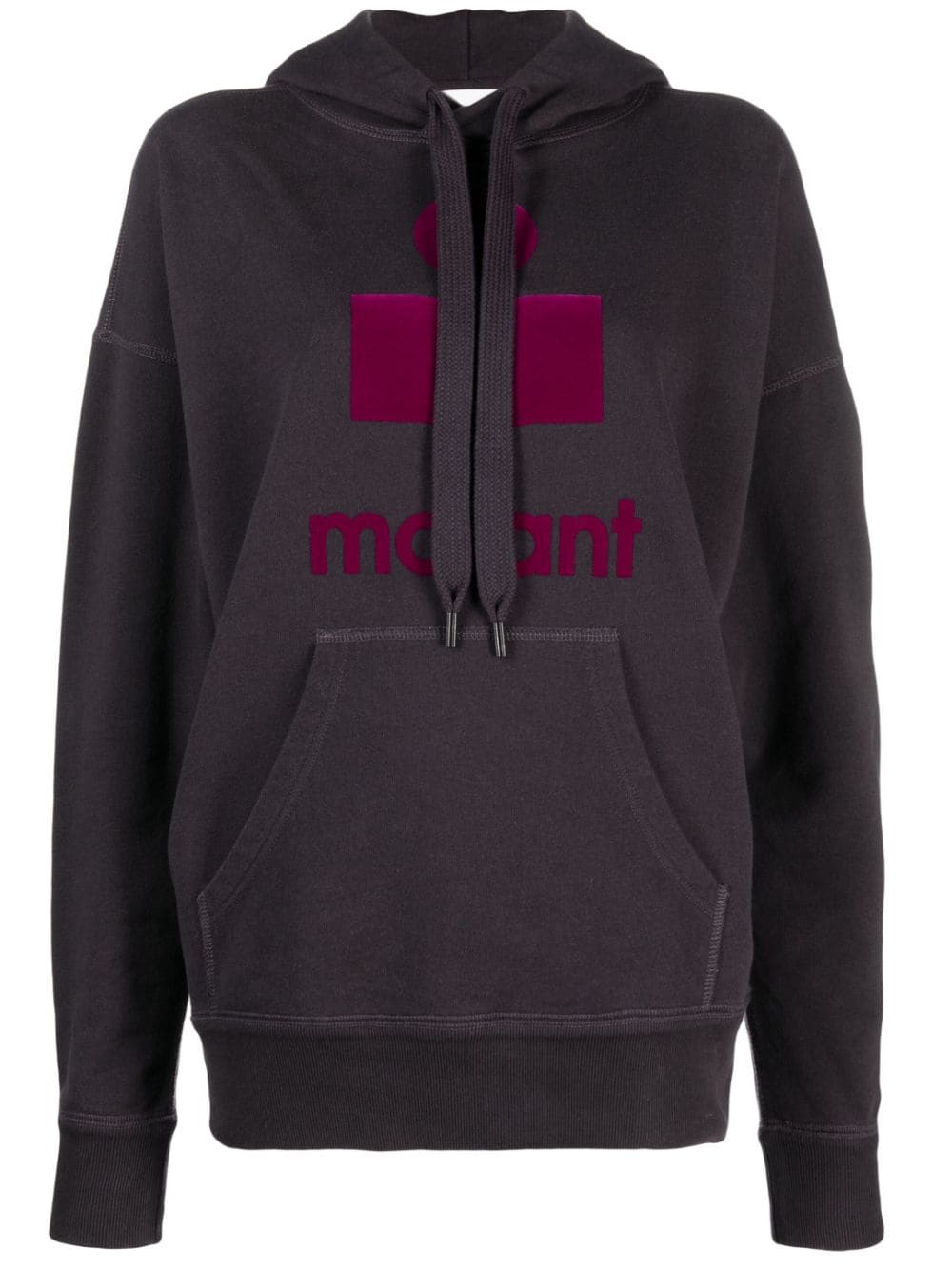 MARANT ÉTOILE Mansell logo-print hoodie - Grey von MARANT ÉTOILE