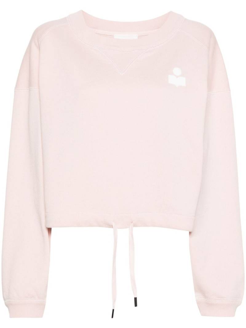 MARANT ÉTOILE Margo flocked-logo sweatshirt - Pink von MARANT ÉTOILE