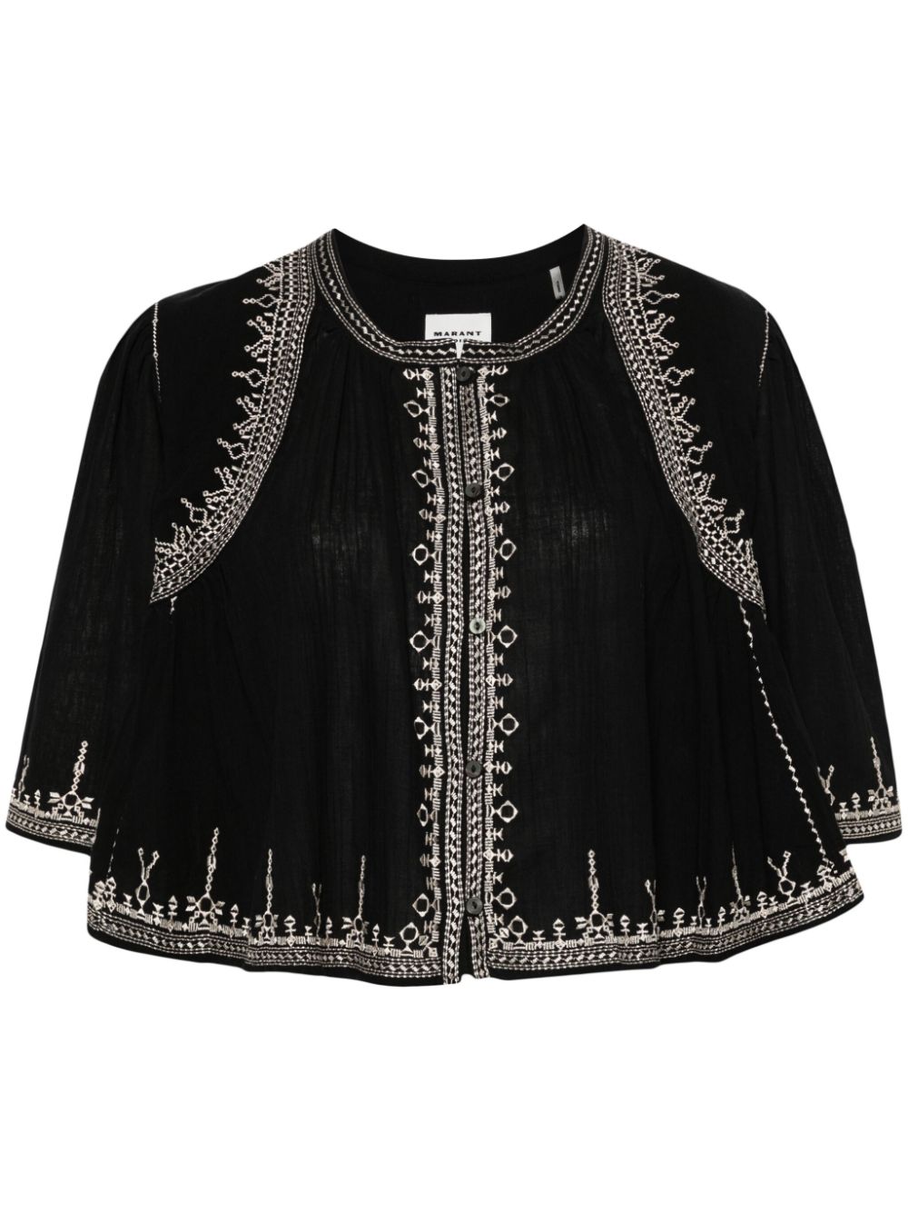 MARANT ÉTOILE Perkins embroidered-detailing blouse - Black von MARANT ÉTOILE