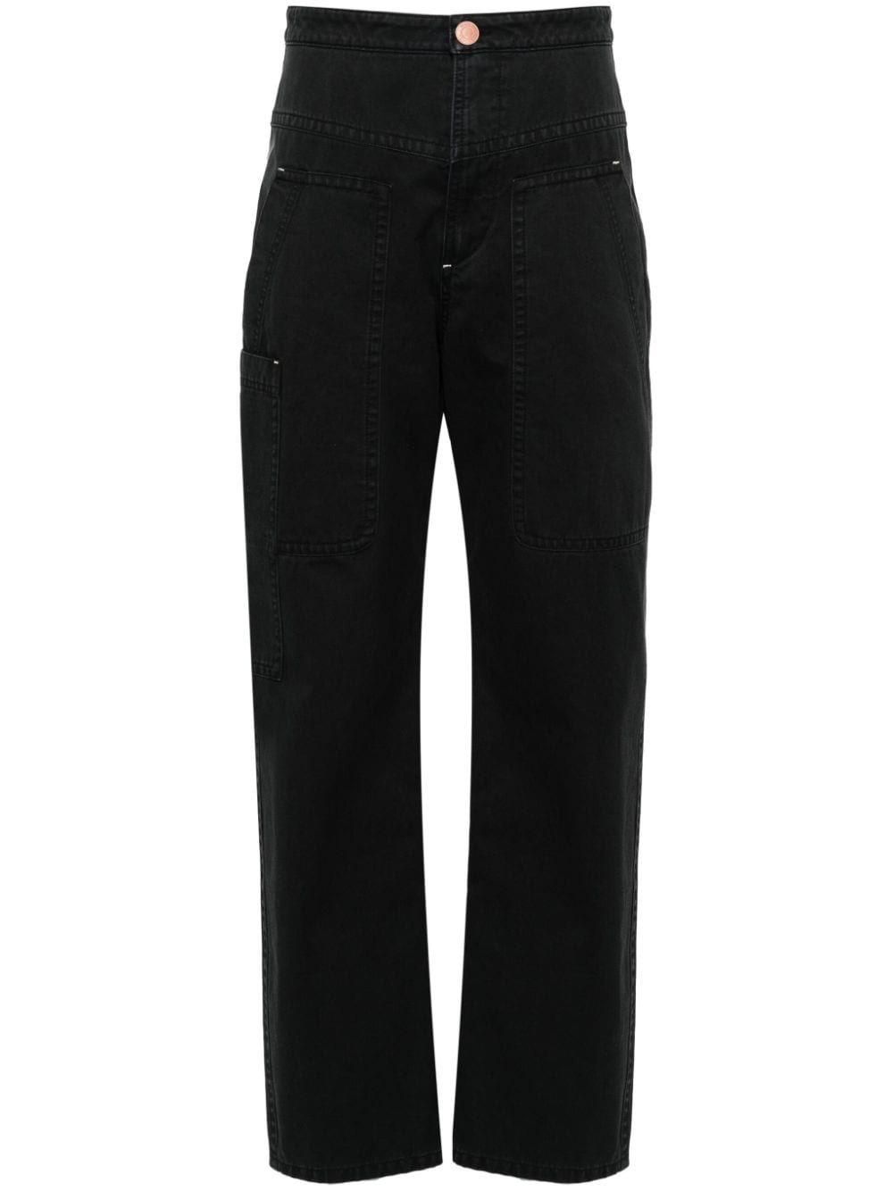 MARANT ÉTOILE Philna high-waisted straight-leg trousers - Black von MARANT ÉTOILE