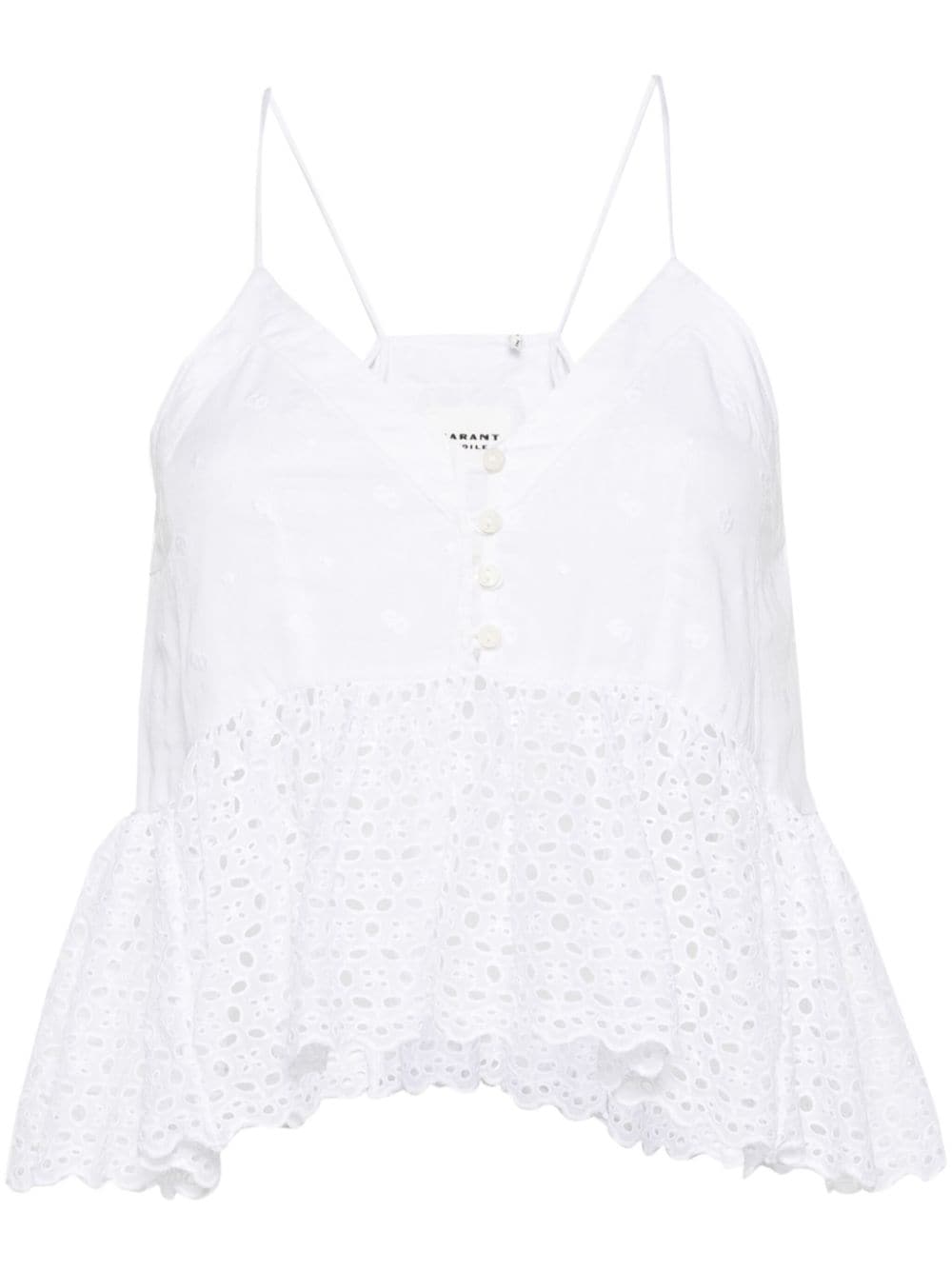 MARANT ÉTOILE Sogane cotton top - White von MARANT ÉTOILE