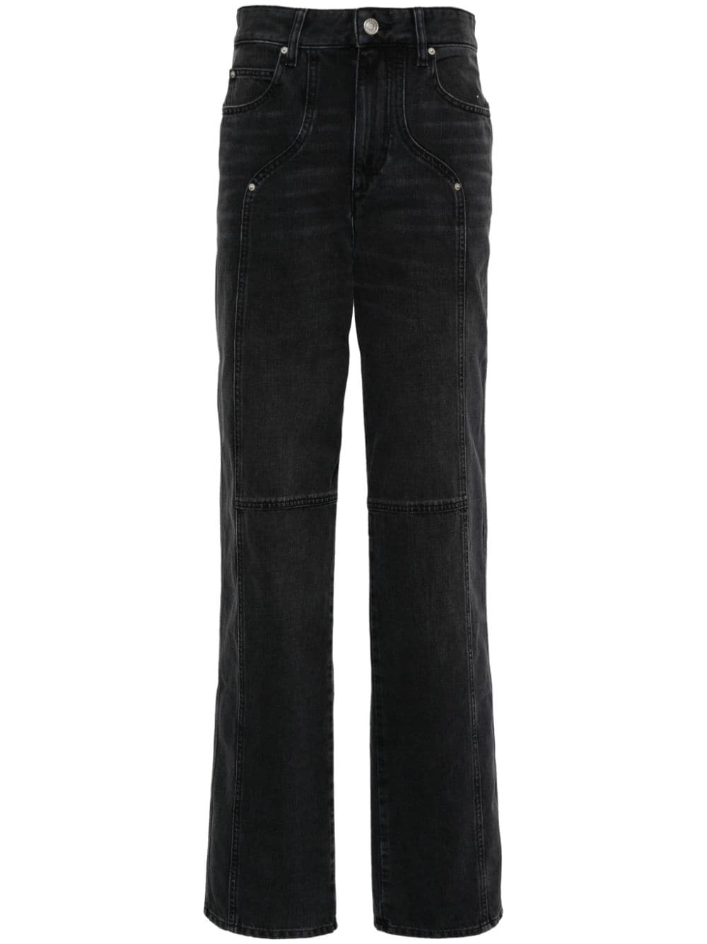 MARANT ÉTOILE Valeria high-rise straight-leg jeans - Black von MARANT ÉTOILE