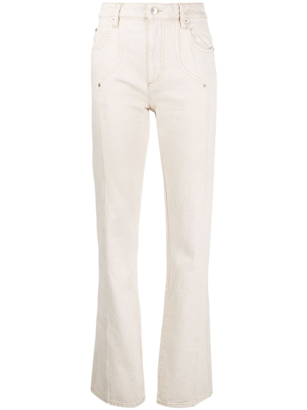 MARANT ÉTOILE Vonny flared-cut cotton jeans - Neutrals von MARANT ÉTOILE