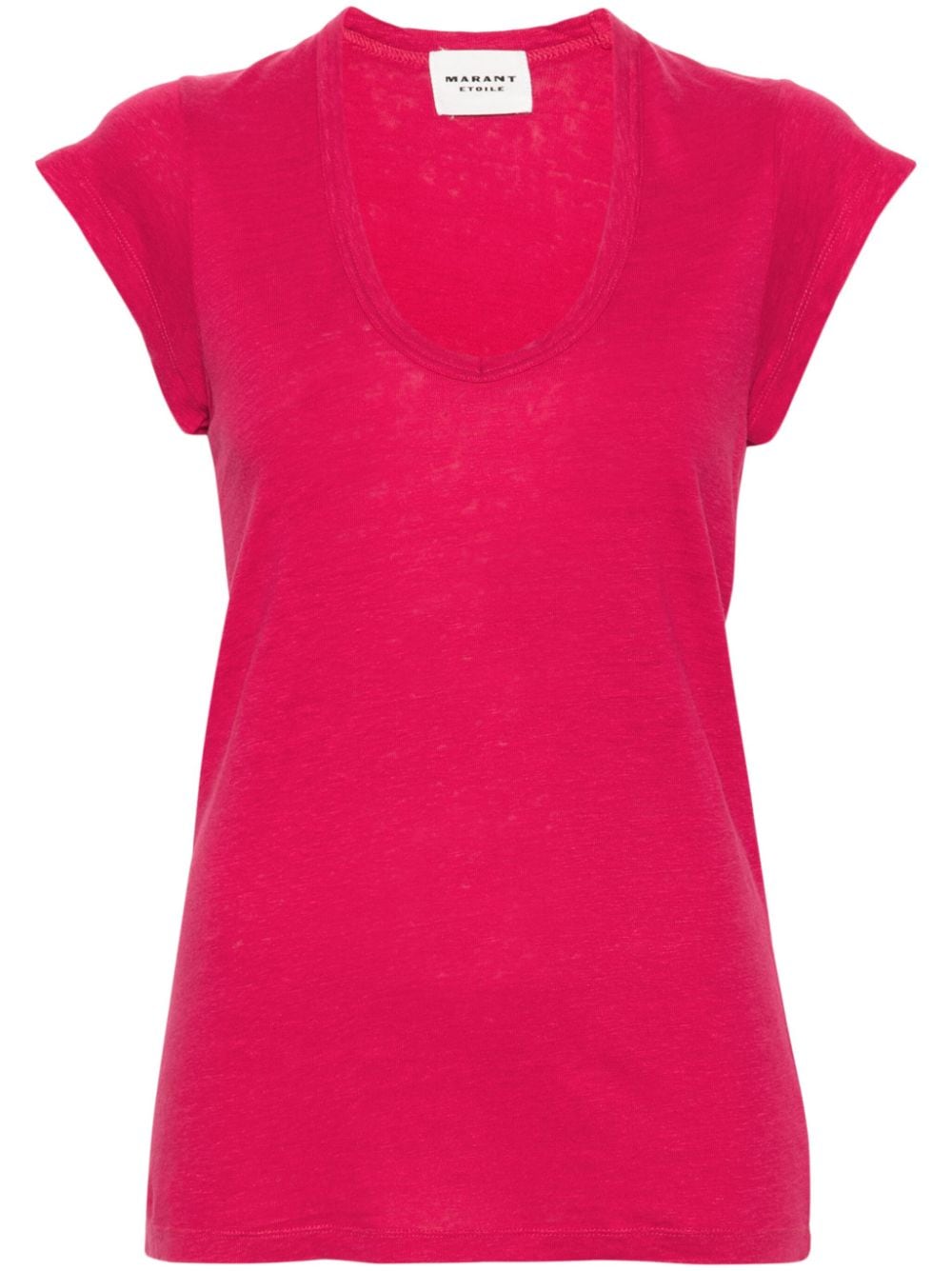 MARANT ÉTOILE Zankou linen T-shirt - Pink von MARANT ÉTOILE