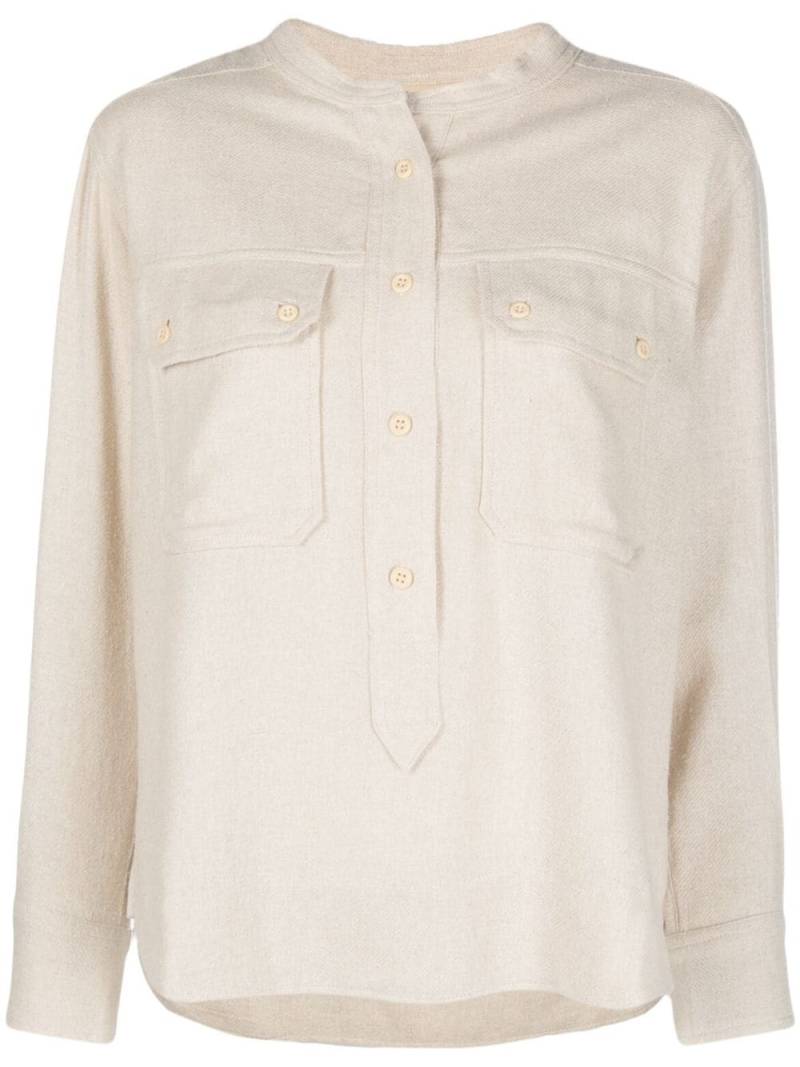 MARANT ÉTOILE collarless buttoned shirt - Neutrals von MARANT ÉTOILE