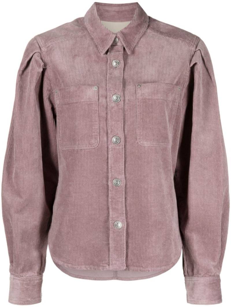 MARANT ÉTOILE puff-sleeve corduroy shirt - Purple von MARANT ÉTOILE