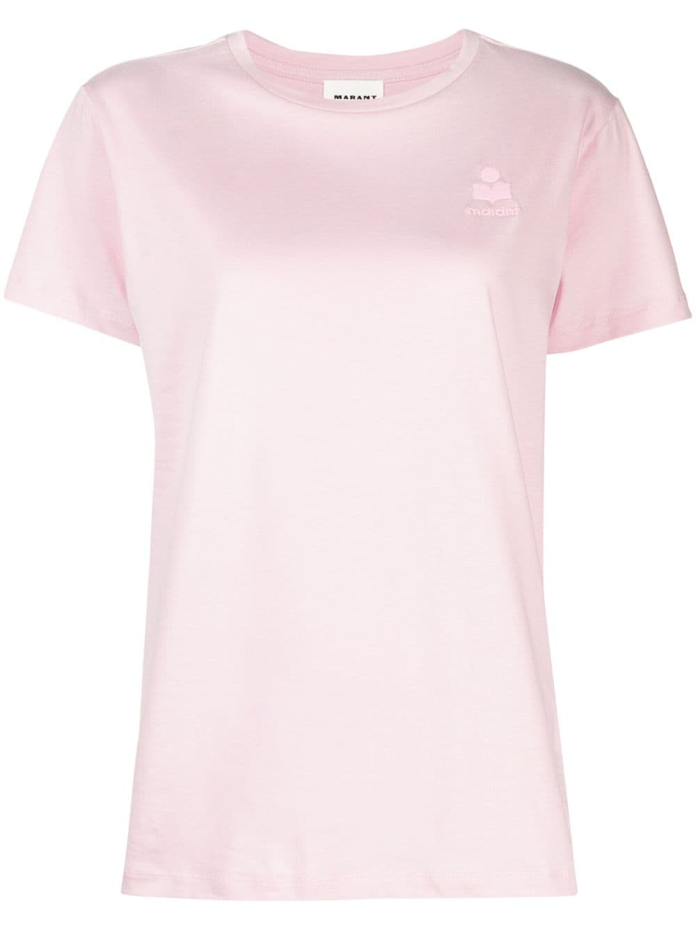 MARANT ÉTOILE embroidered-logo organic cotton T-shirt - Pink von MARANT ÉTOILE