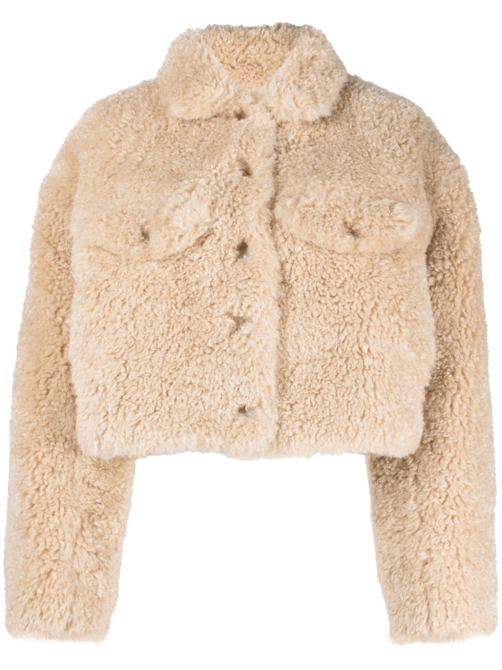 MARANT ÉTOILE faux-shearling cropped jacket - Neutrals von MARANT ÉTOILE