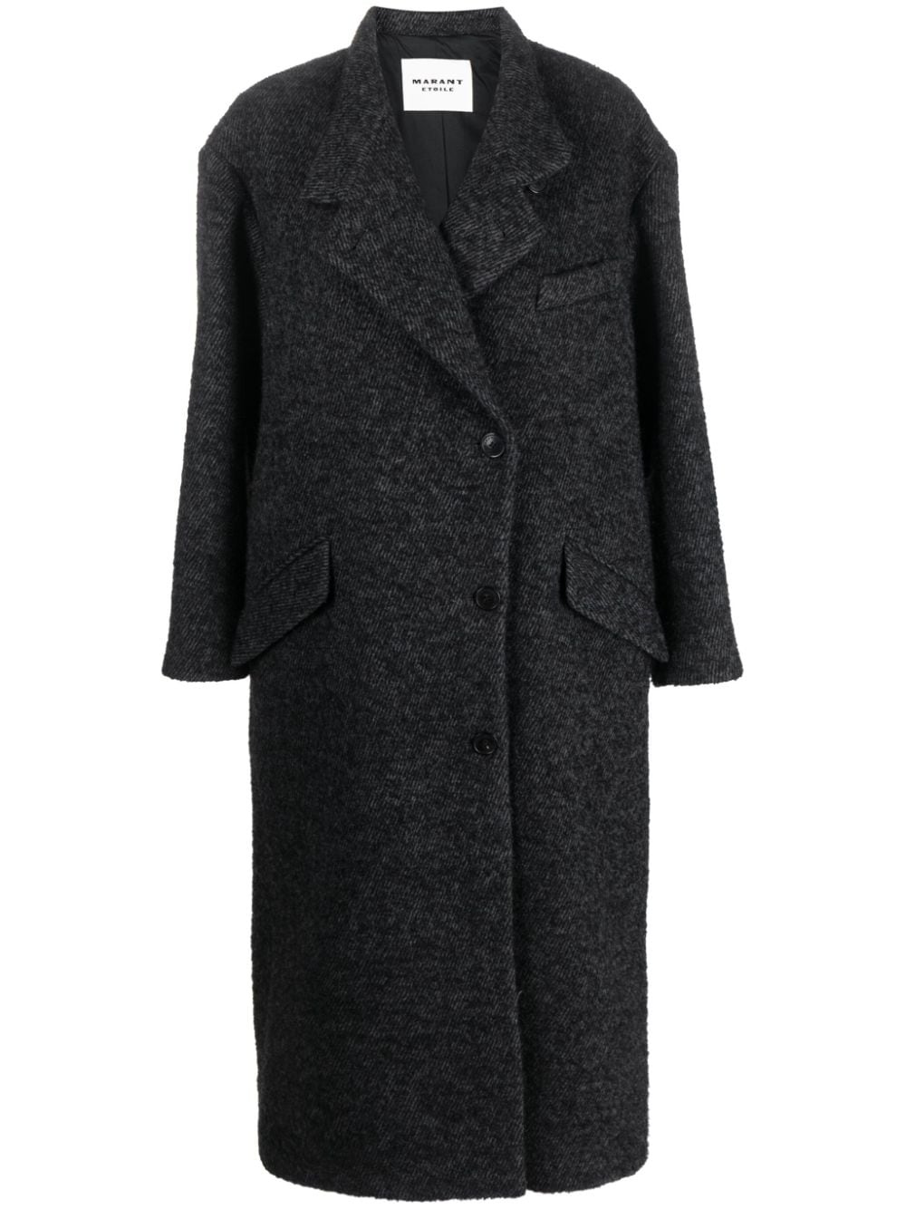 MARANT ÉTOILE fine-check single-breasted coat - Black von MARANT ÉTOILE