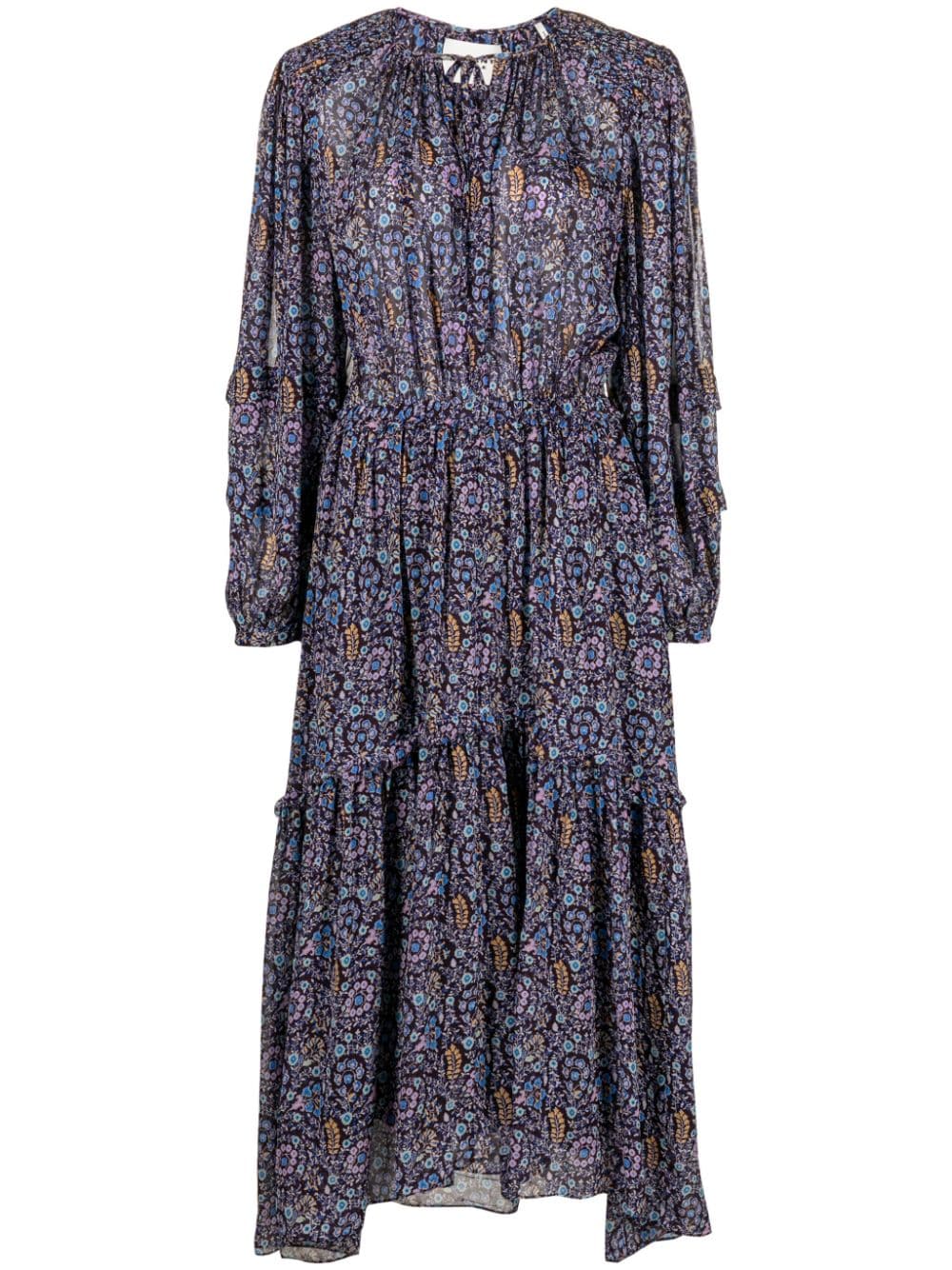 MARANT ÉTOILE floral-print crepe midi dress - Blue von MARANT ÉTOILE