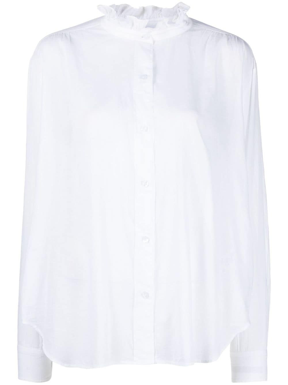 MARANT ÉTOILE frilled-neck cotton shirt - White von MARANT ÉTOILE