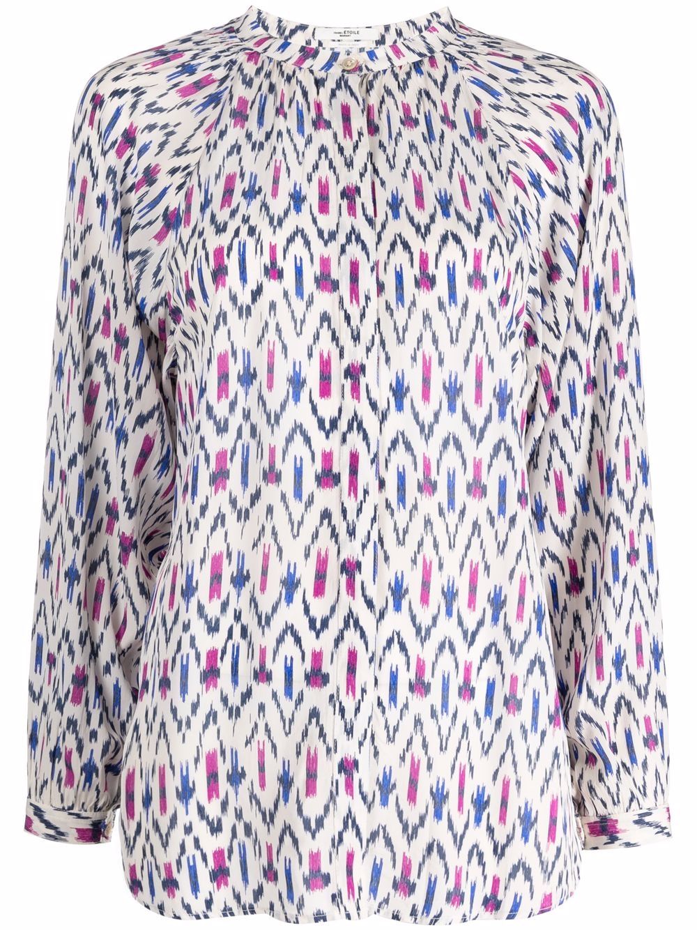 MARANT ÉTOILE geometric long-sleeve blouse - Neutrals von MARANT ÉTOILE