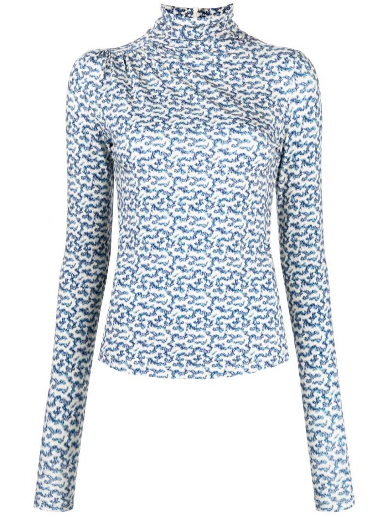 MARANT ÉTOILE graphic-print long-sleeve top - Blue von MARANT ÉTOILE