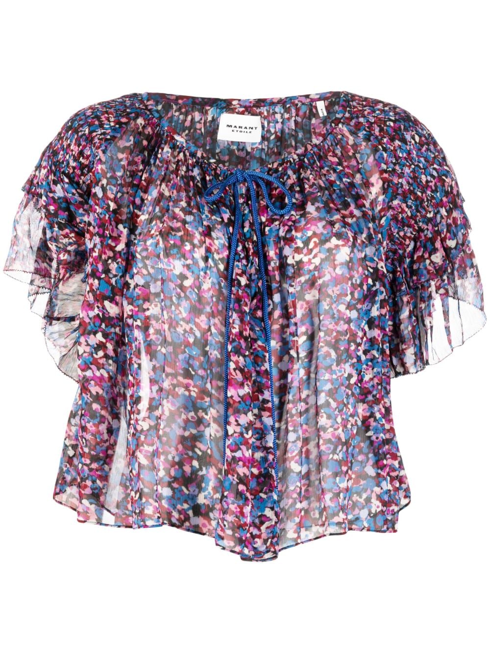 MARANT ÉTOILE graphic-print ruffle-detail blouse - Pink von MARANT ÉTOILE