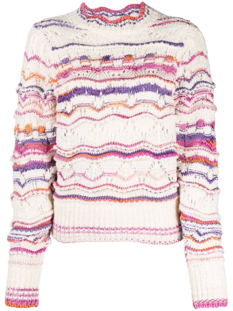 MARANT ÉTOILE knitted cotton-blend sweatshirt - Neutrals von MARANT ÉTOILE