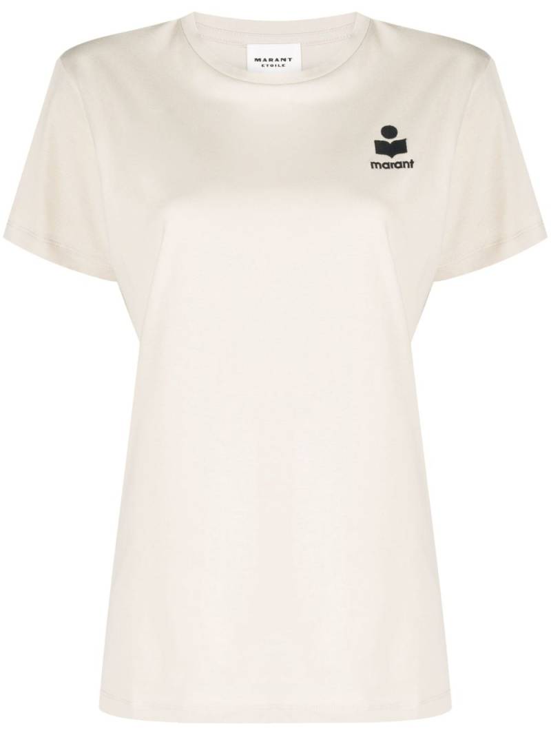 MARANT ÉTOILE logo-embroidered organic cotton T-shirt - Neutrals von MARANT ÉTOILE